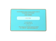 滑らかなビロードの印刷物のロゴの金属の会員カード ブルー レーザーの会員名